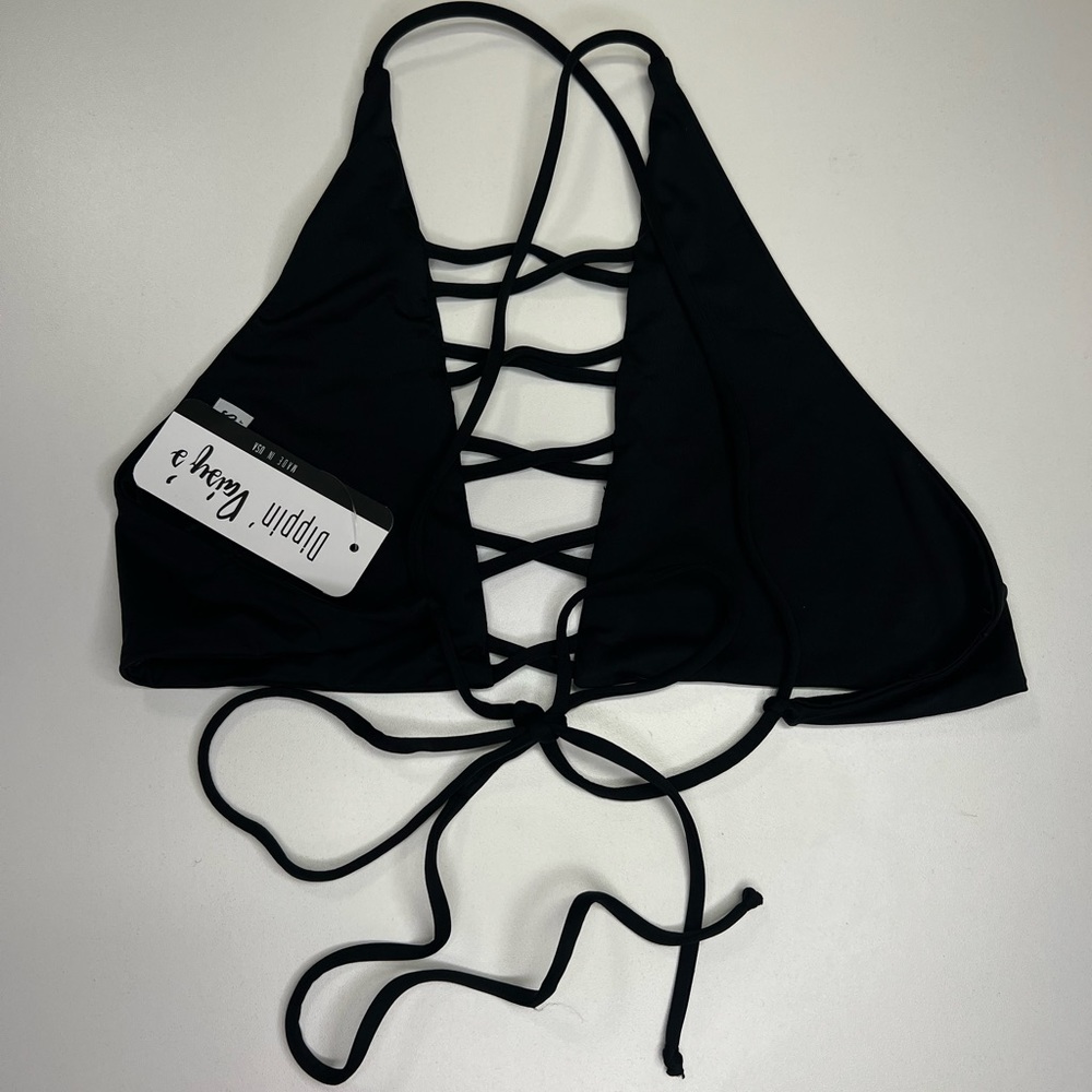 Dippin Daisy’s Topanga Caged Bikini Top in Black New With Tags - Picture 7 of 8
